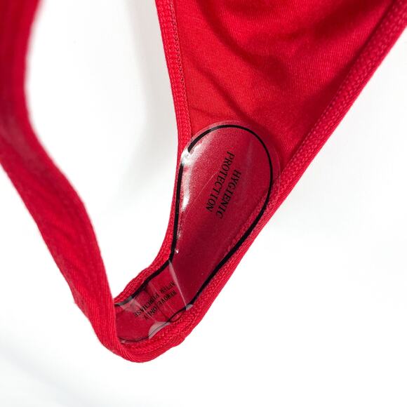 Ser.O.Ya Echo Bodysuit Red Crisscross Strap Open Back Sleeveless Sz M - Picture 8 of 11